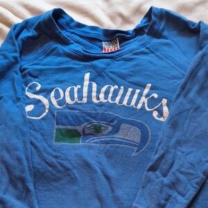 Junk Food Clothing Seahawks Blue Sweatshirt